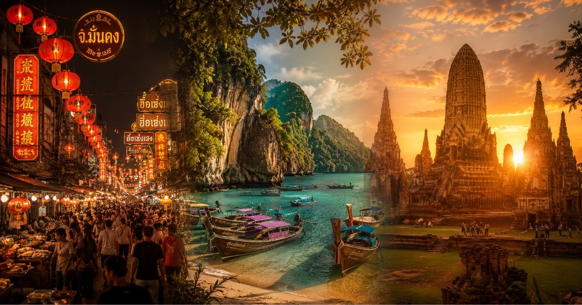 Thailand scenes collage